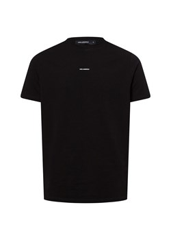 KARL LAGERFELD Koszulka męska Mężczyźni Bawełna czarny jednolity ze sklepu vangraaf w kategorii T-shirty męskie - zdjęcie 178429170
