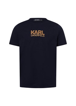 KARL LAGERFELD Koszulka męska Mężczyźni Bawełna granatowy jednolity ze sklepu vangraaf w kategorii T-shirty męskie - zdjęcie 178429172