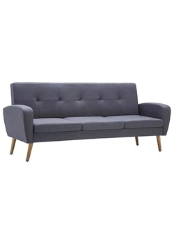 Trzyosobowa sofa pikowana jasnoszara - Umberro 3Q ze sklepu Edinos.pl w kategorii Sofy i kanapy - zdjęcie 178432134