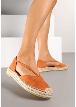 Pomarańczowe Espadryle z Plecioną Podeszwą i Wycięciem po Bokach Anniran ze sklepu born2be.pl w kategorii Espadryle damskie - zdjęcie 178439062