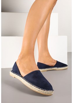 Granatowe Espadryle z Plecionką  i Wyciętą Cholewką Prommea ze sklepu born2be.pl w kategorii Espadryle damskie - zdjęcie 178439242