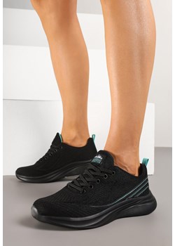 Czarno-Miętowe Buty Sportowe Sneakersy Ombre na Piankowej Podeszwie Arelinas ze sklepu born2be.pl w kategorii Buty sportowe damskie - zdjęcie 178446654
