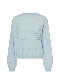 Vila Damski sweter z dzianiny - VIRil Kobiety wiskoza jasnoniebieski jednolity ze sklepu vangraaf w kategorii Swetry damskie - zdjęcie 178449192