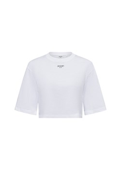 Joop Jeans Koszulka damska - Taky Kobiety Bawełna biały jednolity ze sklepu vangraaf w kategorii Bluzki damskie - zdjęcie 178449194