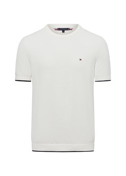 Tommy Hilfiger Męska koszula z dzianiny Mężczyźni Bawełna biały jednolity ze sklepu vangraaf w kategorii T-shirty męskie - zdjęcie 178449203