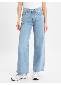 Levi's Dżinsy - Szeroka nogawka w prążki Kobiety Bawełna bielony jednolity ze sklepu vangraaf w kategorii Jeansy damskie - zdjęcie 178449241