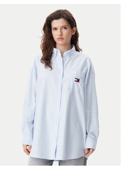 Tommy Jeans Koszula Badge DW0DW20289 Błękitny Oversize ze sklepu MODIVO w kategorii Koszule damskie - zdjęcie 178452393