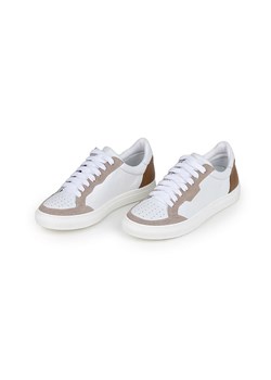 Anna Morellini Skórzane sneakersy &quot;Feeria&quot; w kolorze biało-beżowym ze sklepu Limango Polska w kategorii Trampki damskie - zdjęcie 178453910