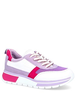 Sneakersy skórzane - CAPRICE 9-23708-20 FIOLETOWE ze sklepu Tymoteo.pl - sklep obuwniczy w kategorii Buty sportowe damskie - zdjęcie 178469461