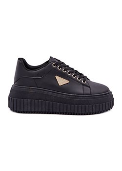 Stylowe Sneakersy Na Masywnej Platformie Czarne ze sklepu ButyModne.pl w kategorii Buty sportowe damskie - zdjęcie 178475360