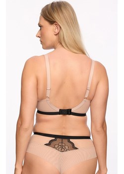 Gaia biustonosz miękki soft balconette Carina Art.1287, Kolor czarno-beżowy, Rozmiar 80C, Gaia ze sklepu Intymna w kategorii Biustonosze - zdjęcie 178477701