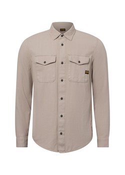 G-Star RAW Koszula męska Mężczyźni Slim Fit Bawełna beżowy jednolity ze sklepu vangraaf w kategorii Koszule męskie - zdjęcie 178480880