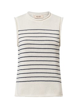 MOS MOSH Sweter damski - MMAubin Kobiety Bawełna écru w paski ze sklepu vangraaf w kategorii Kamizelki damskie - zdjęcie 178480910