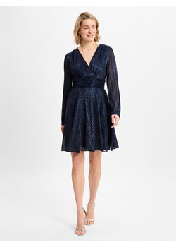 Swing Damska sukienka wieczorowa Kobiety Sztuczne włókno granatowy jednolity ze sklepu vangraaf w kategorii Sukienki - zdjęcie 178480973