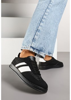 Czarne Klasyczne Sneakersy Tenisówki na Półprzezroczystej Podeszwie Niniel ze sklepu renee.pl w kategorii Buty sportowe damskie - zdjęcie 178489061