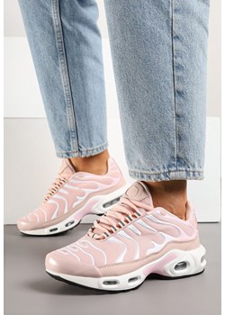 Jasnoróżowe Buty Sportowe Sneakersy z Geometrycznym Tłoczeniem Vulinea ze sklepu renee.pl w kategorii Buty sportowe damskie - zdjęcie 178492781