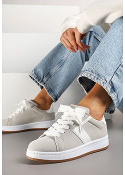 Szare Sneakersy z Geometrycznym Motywem Taniffia ze sklepu renee.pl w kategorii Buty sportowe damskie - zdjęcie 178493723