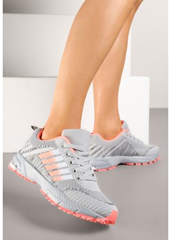 Jasnoszare Buty Sportowe Sznurowe z Paskami na Cholewce Jonevia ze sklepu renee.pl w kategorii Buty sportowe damskie - zdjęcie 178495324