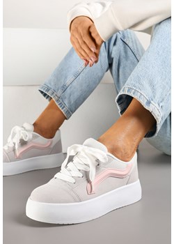 Szare Sneakersy Kultowe Tenisówki na Grubej Podeszwie Nurisora ze sklepu renee.pl w kategorii Buty sportowe damskie - zdjęcie 178496224