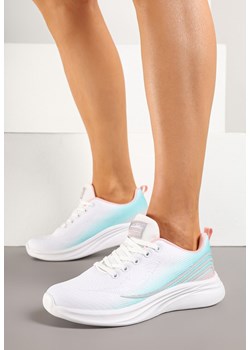 Biało-Miętowe Buty Sportowe Sneakersy Zdobione Efektem Ombre Banelissa ze sklepu renee.pl w kategorii Buty sportowe damskie - zdjęcie 178496293