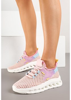 Różowe Buty Sportowe Sneakersy Siateczkowe na Tłoczonej Platformie Lurilia ze sklepu renee.pl w kategorii Buty sportowe damskie - zdjęcie 178497961