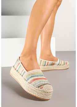 Beżowe Espadryle w Szydełkowy Wzór z Plecioną Podeszwą Tillarina ze sklepu born2be.pl w kategorii Espadryle damskie - zdjęcie 178500611