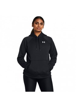 Damska bluza dresowa nierozpinana z kapturem Under Armour UA Armour Fleece Hoodie - czarna ze sklepu Sportstylestory.com w kategorii Bluzy damskie - zdjęcie 178503843