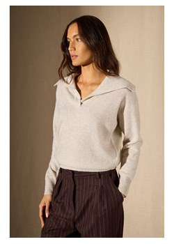 Perfect Cashmere Kaszmirowy sweter "Crimson" w kolorze kremowym ze sklepu Limango Polska w kategorii Swetry damskie - zdjęcie 178504280