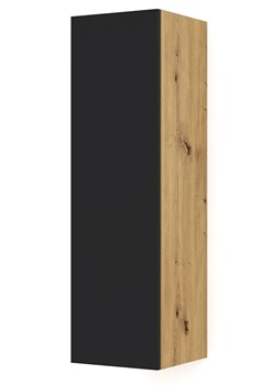 Modułowy regał podwieszany dąb artisan + czarny - Herria 3X ze sklepu Edinos.pl w kategorii Regały i witryny - zdjęcie 178514791