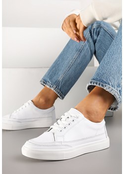 Białe Sneakersy Sportowe z Naturalnej Skóry Feneseta ze sklepu renee.pl w kategorii Buty sportowe damskie - zdjęcie 178524741