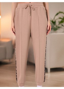 Sinsay - Spodnie dresowe soft touch z ozdobnymi lampasami w panterkę - wielobarwny ze sklepu Sinsay w kategorii Spodnie damskie - zdjęcie 178528722
