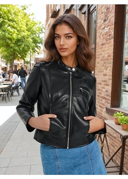 Sinsay - Kurtka biker z imitacji skóry - czarny ze sklepu Sinsay w kategorii Kurtki damskie - zdjęcie 178529101