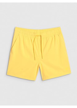 Męskie spodenki plażowe 4F 4FWSS25UBDSM134 - żółte ze sklepu Sportstylestory.com w kategorii Kąpielówki - zdjęcie 178529893