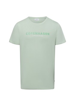 Lindbergh T-shirt męski Mężczyźni Bawełna seledynowy jednolity ze sklepu vangraaf w kategorii T-shirty męskie - zdjęcie 178530401