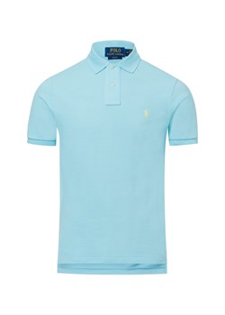 Polo Ralph Lauren Męska koszulka polo Mężczyźni Bawełna cyjan jednolity ze sklepu vangraaf w kategorii T-shirty męskie - zdjęcie 178537501