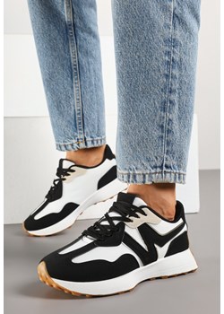 Czarne Sneakersy z Geometrycznym Wzorem Zdivaria ze sklepu born2be.pl w kategorii Buty sportowe damskie - zdjęcie 178542182