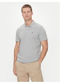 Napapijri Polo Ealis NP0A4H8B Szary Regular Fit ze sklepu MODIVO w kategorii T-shirty męskie - zdjęcie 178542684