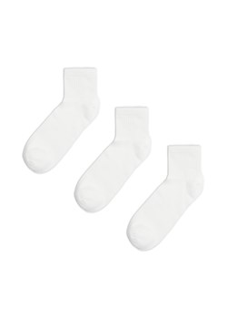 Cropp - Zestaw białych skarpet basic - biały ze sklepu Cropp w kategorii Skarpetki damskie - zdjęcie 178542913