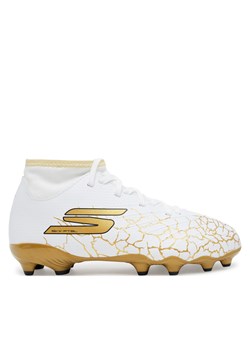 Buty do piłki nożnej Skechers Skx_1.5 High Jr Youth Fg 252065L/WBGD Biały ze sklepu eobuwie.pl w kategorii Buty sportowe dziecięce - zdjęcie 178545834