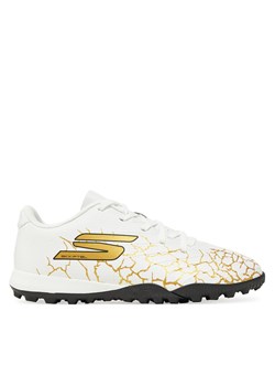 Buty do piłki nożnej Skechers SKX_1.5 Jr Youth TF 252063L/WBGD Biały ze sklepu eobuwie.pl w kategorii Buty sportowe dziecięce - zdjęcie 178545932