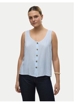 Vero Moda Top Bumpy 10325830 Błękitny Standard Fit ze sklepu MODIVO w kategorii Bluzki damskie - zdjęcie 178547662