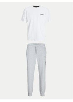 Jack&Jones Komplet t-shirt i spodnie dresowe Beau 12277849 Biały Relaxed Fit ze sklepu MODIVO w kategorii Spodnie męskie - zdjęcie 178547680