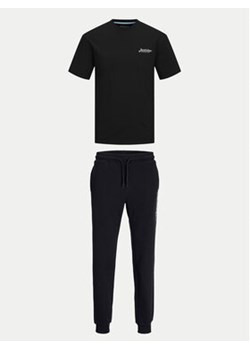 Jack&Jones Komplet t-shirt i spodnie dresowe Beau 12277849 Czarny Relaxed Fit ze sklepu MODIVO w kategorii Spodnie męskie - zdjęcie 178548231