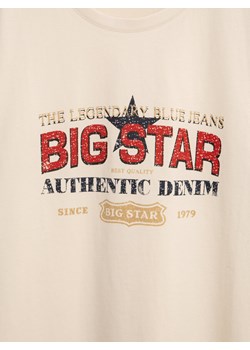 Koszulka męska z nadrukiem z kolekcji Authentic kremowa Enifer 103 ze sklepu Big Star w kategorii T-shirty męskie - zdjęcie 178551461