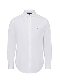 Tommy Hilfiger Koszula męska Mężczyźni Regular Fit Bawełna biały jednolity ze sklepu vangraaf w kategorii Koszule męskie - zdjęcie 178551522
