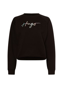 HUGO Bluza damska - Darace Kobiety Bawełna czarny jednolity - id: 733583-0001-09970 - marki Hugo Boss - 178551524 HUGO Bluza damska - Darace Kobiety Bawełna czarny jednolity ze sklepu vangraaf w kategorii Bluzy damskie - zdjęcie 178551524