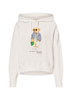 Polo Ralph Lauren Damski sweter z kapturem Kobiety biały jednolity ze sklepu vangraaf w kategorii Bluzy damskie - zdjęcie 178551540