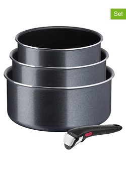 Tefal 4-częściowy zestaw "Ingenio XL Force" w kolorze czarnym ze sklepu Limango Polska w kategorii Garnki - zdjęcie 178552304