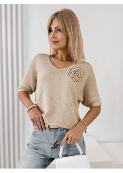 sweter bloxen beżowy one size ze sklepu UBRA w kategorii Swetry damskie - zdjęcie 178555453