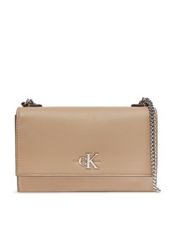 Torebka Calvin Klein Jeans K60K612233 Beżowy ze sklepu eobuwie.pl w kategorii Kopertówki - zdjęcie 178555544